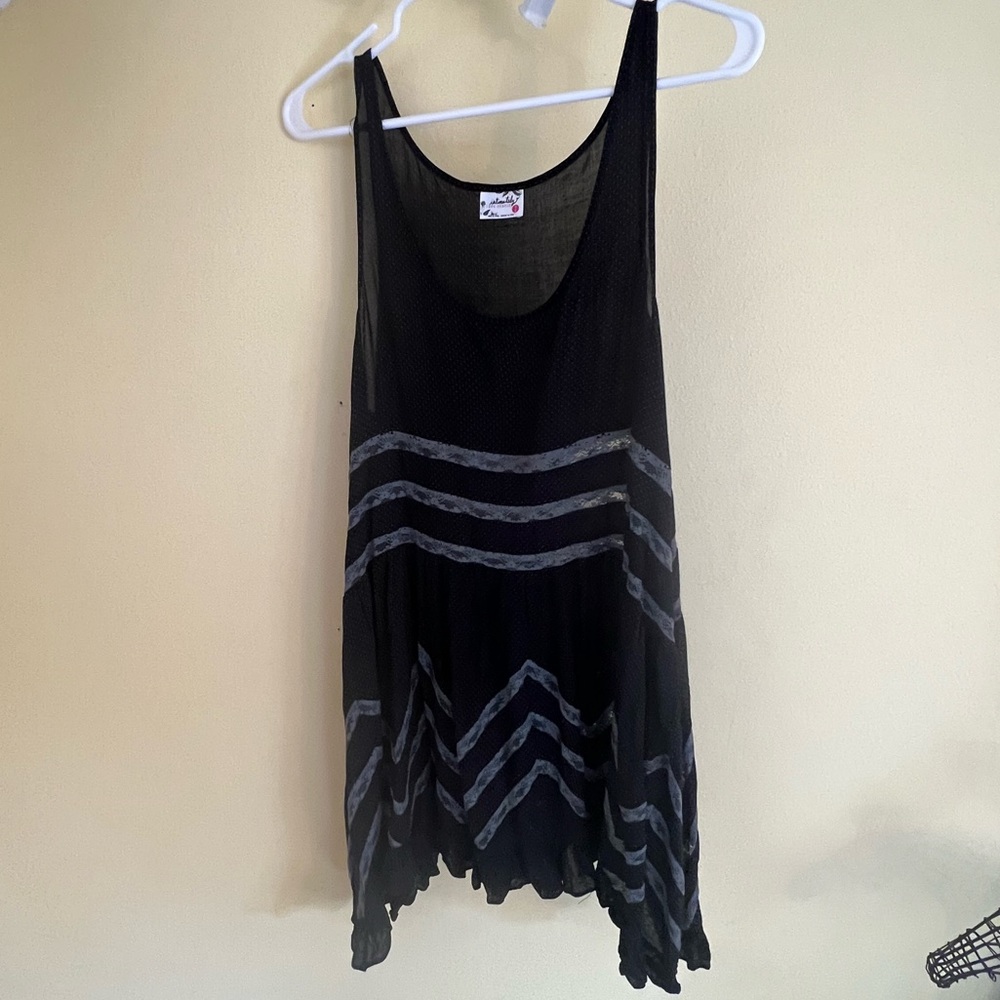 Intimately Free People trapeze dress black and grey